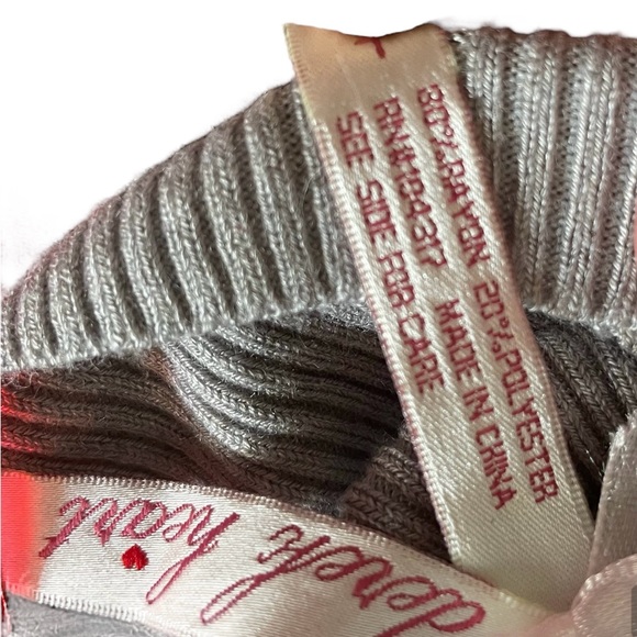 Derek Heart Light Gray Long Sleeve Turtleneck Sweater Dress EUC size M - Picture 5 of 9